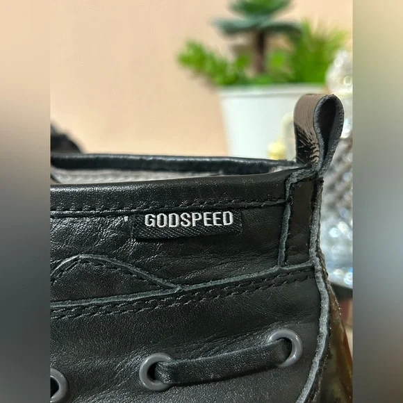 RARE Jon Buscemi Godspeed R1 Peerless Black Leather Mid Top Sneaker Boot Size 10 RARE Jon Buscemi Godspeed R1 Peerless Black Leather Mid Top  main image 3